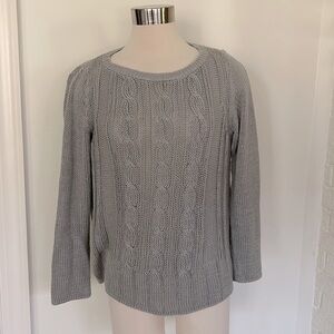 Wooden ships – lightweight cable net sweat sweater, soft gray